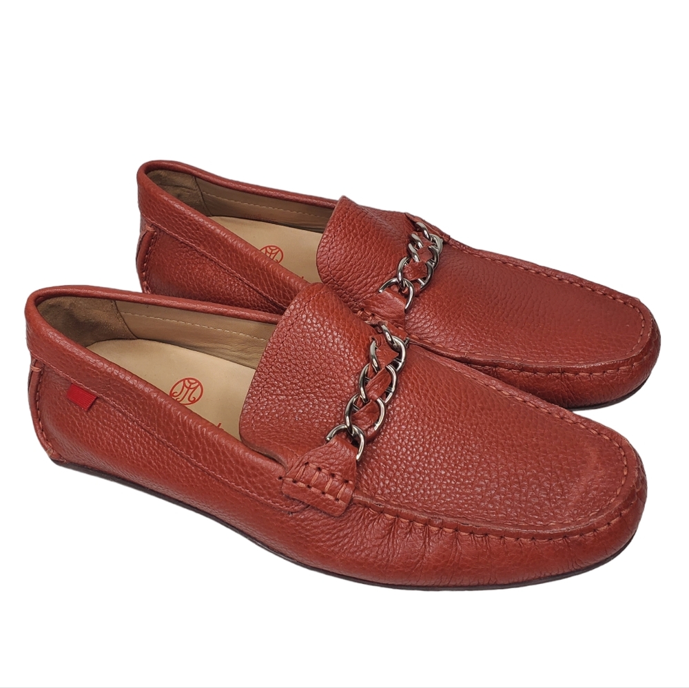 MARC JOSEPH Jefferson St Pebble Leather Driving Moccasins Sz 8 NWOT
